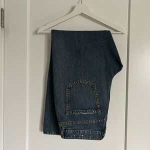 Garage Dark Blue Denim with Studded Detail
